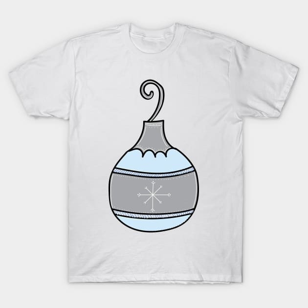 Whimsical Holiday Ball Ornament Illustration T-Shirt by Angel Dawn Design